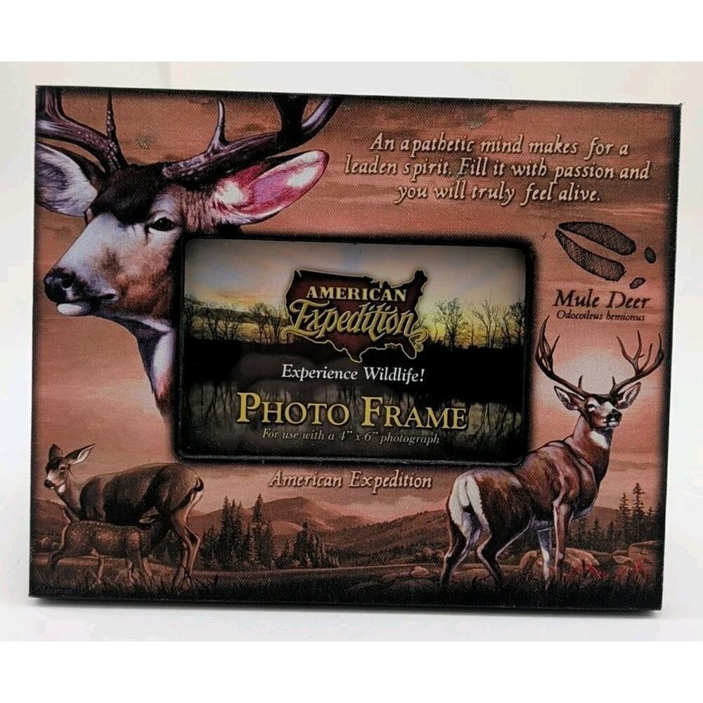 American Expedition Mule Deer Wildlife Canvas Wrap Photo Frame 8x10 Fits 4x6 Pic